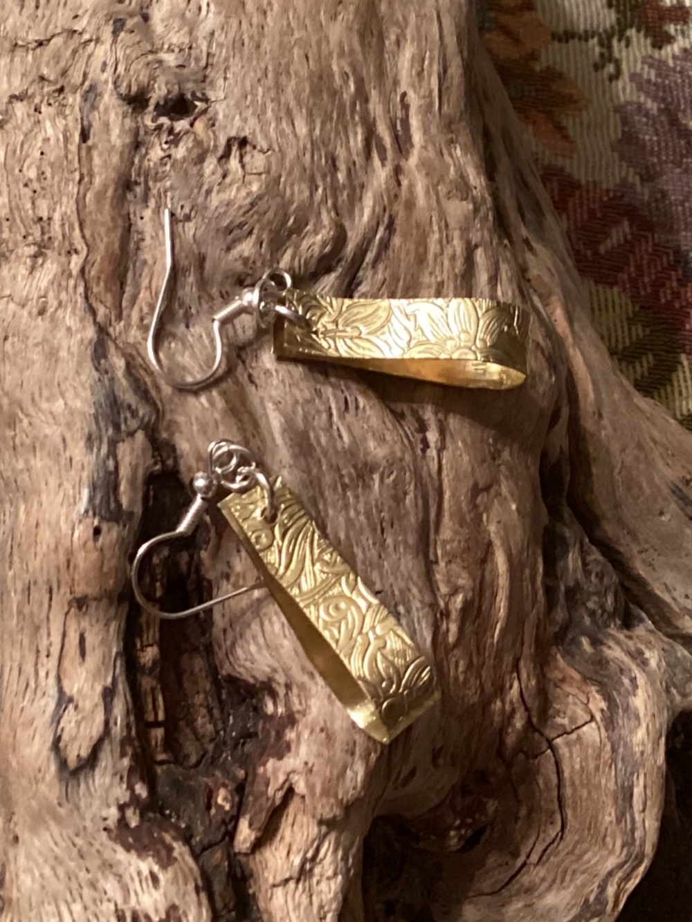 Handmade Mixed Metal Brass and Silver Earrings